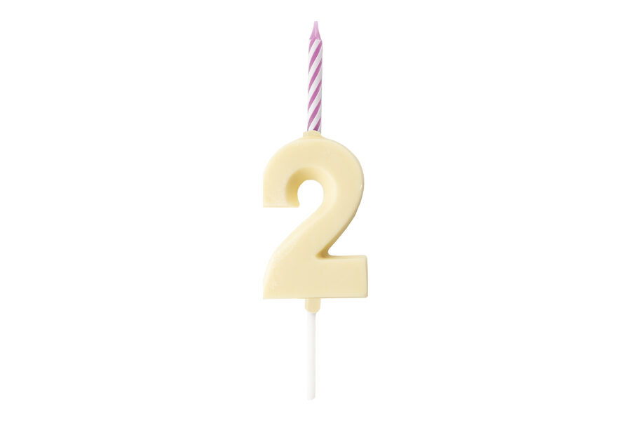 Espelma Número 2 — Xocolata blanca