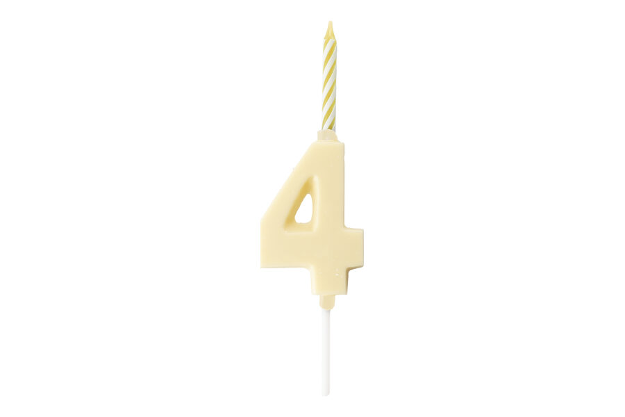 Espelma Número 4 — Xocolata blanca