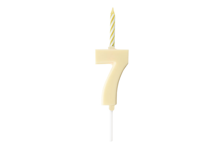 Espelma Número 7 — Xocolata blanca