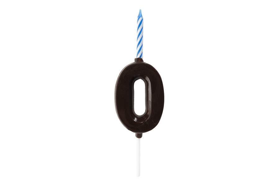 Espelma Número 0 — Xocolata negra